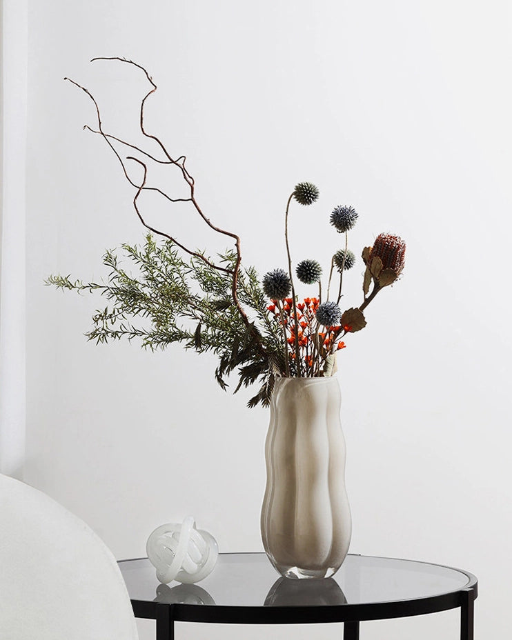 Stylish White Veined Vase