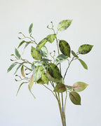 Vibrant Artificial Colorful Philodendron Leaf Stem 29.5"