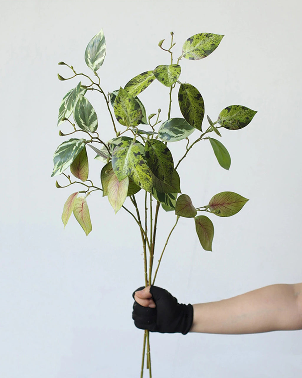 Vibrant Artificial Colorful Philodendron Leaf Stem 29.5"