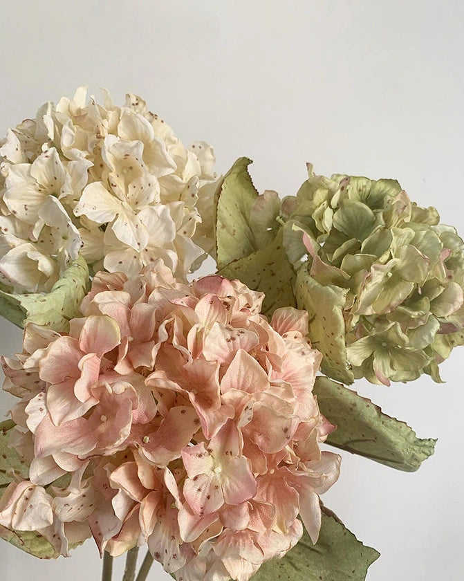 Vintage Artificial Hydrangea Stem 26"