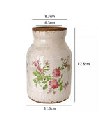 Vintage Forest Crackle Glaze Ceramic Vase