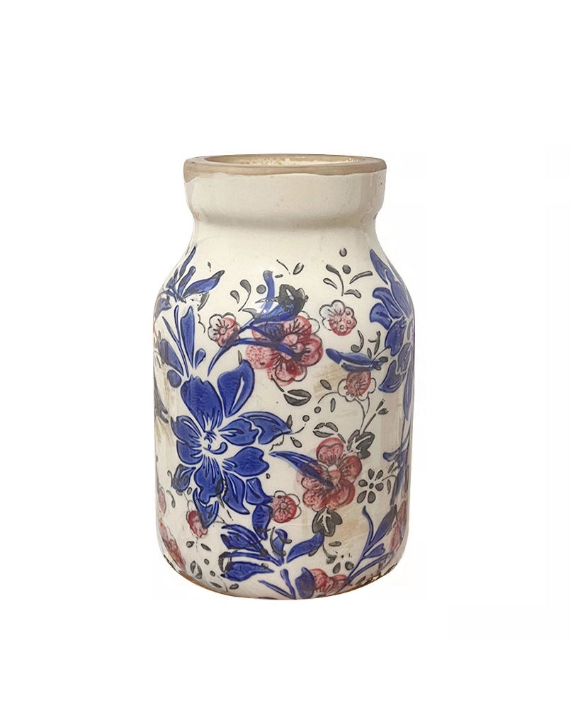 Vintage Forest Crackle Glaze Ceramic Vase