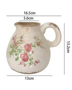 Vintage Forest Crackle Glaze Ceramic Vase