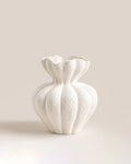 Vintage French Multi-Petal Ceramic Vase