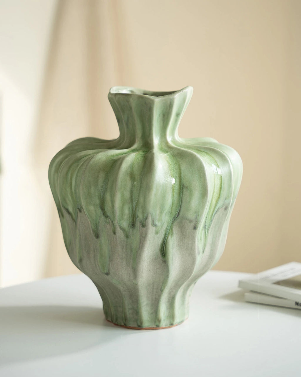 Vintage Minimalist Ceramic Vase 12"