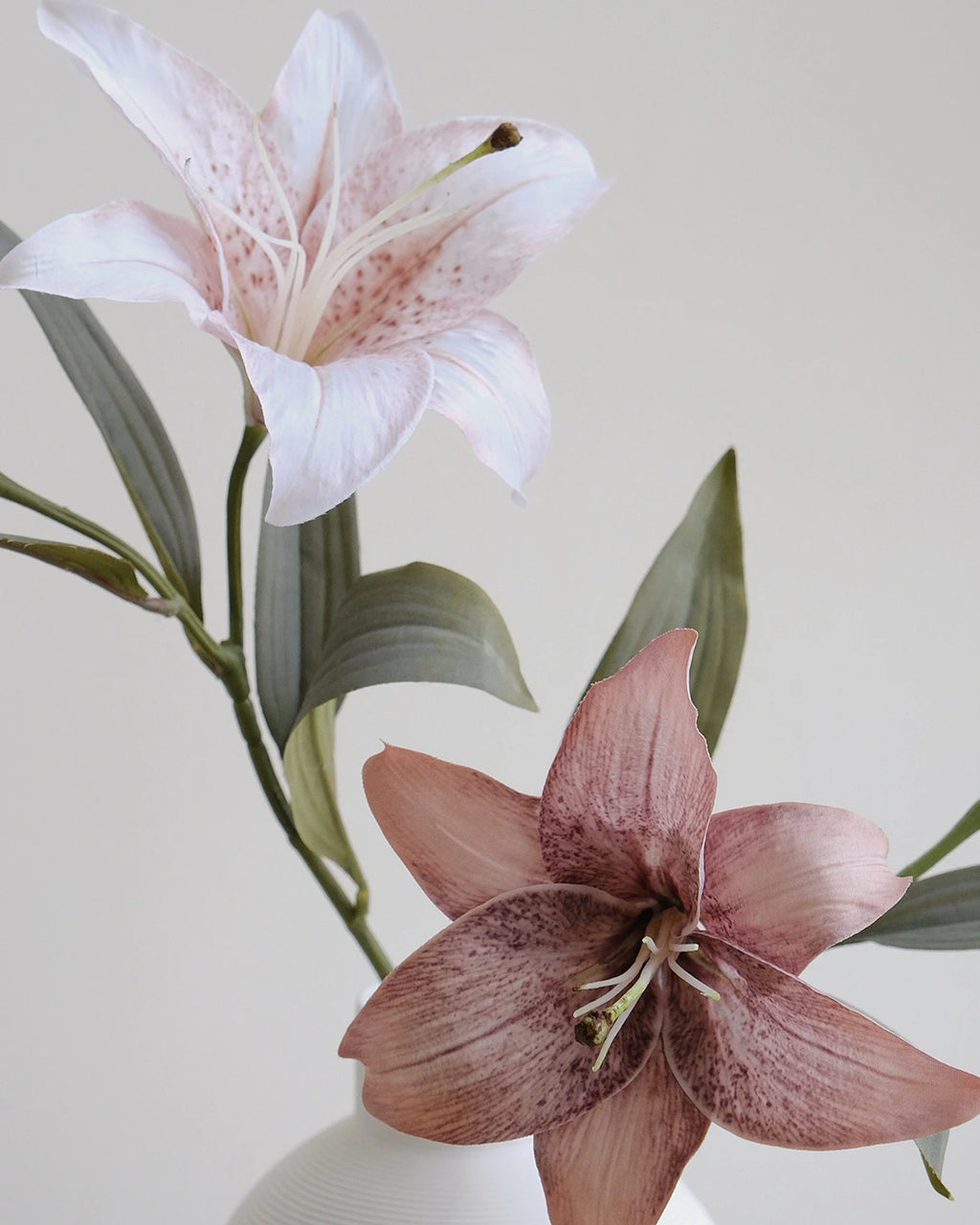 Vintage Tone Artificial Lily 2 Stems 19"