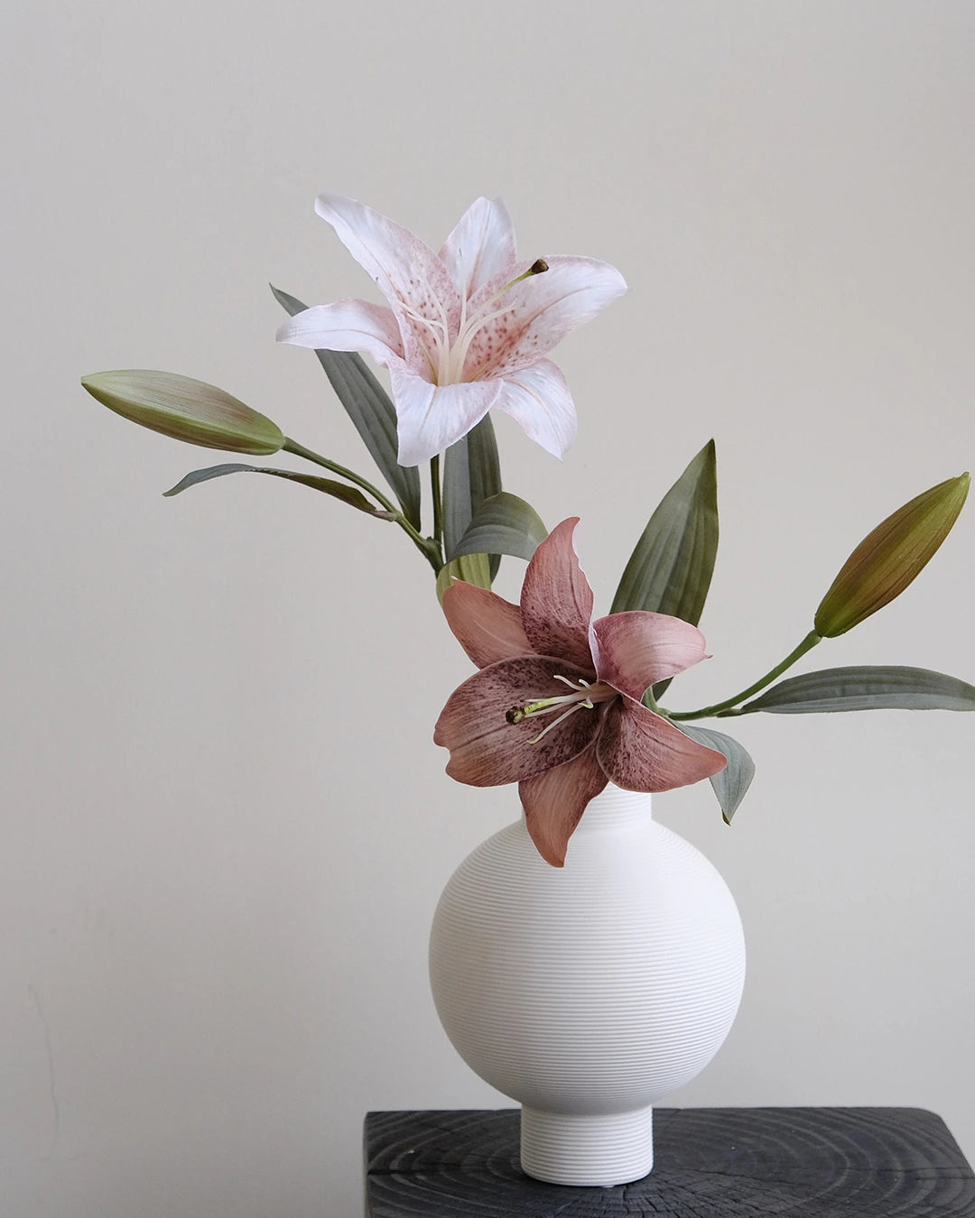 Vintage Tone Artificial Lily 2 Stems 19"