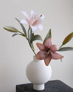 Vintage Tone Artificial Lily 2 Stems 19"