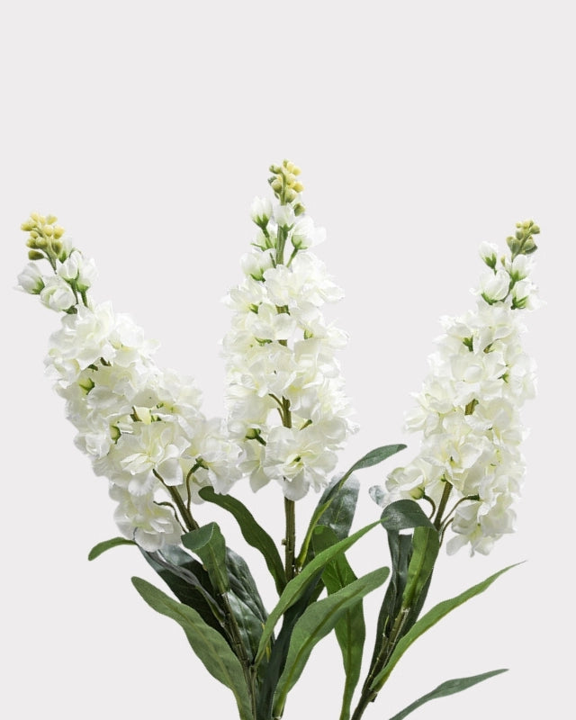 Violet Faux Flower in White - 31"
