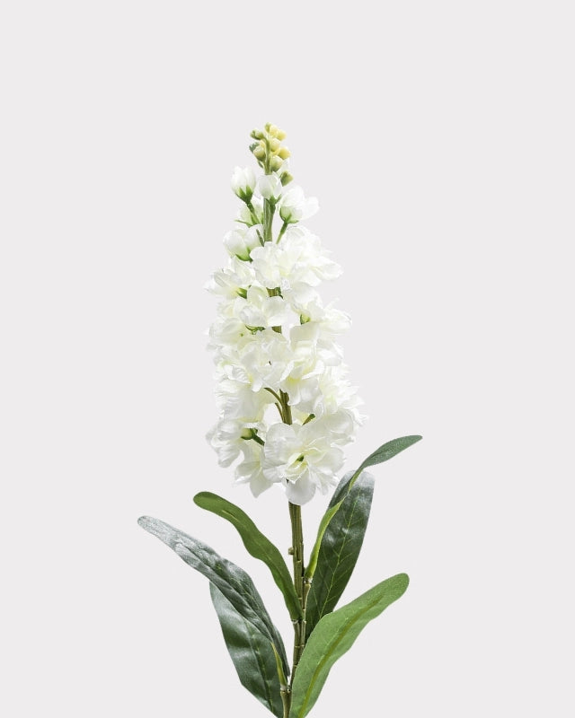 Violet Faux Flower in White - 31"