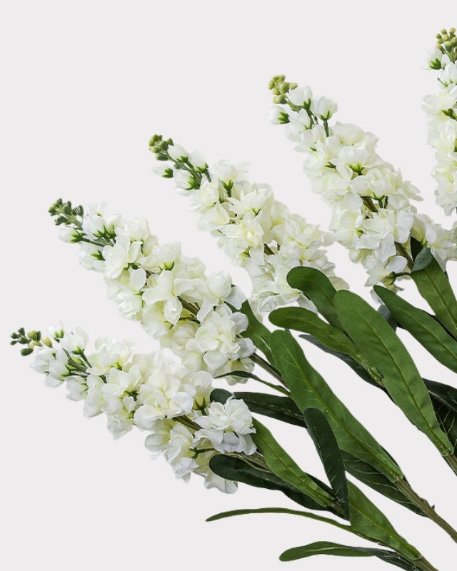 Violet Faux Flower in White - 31"
