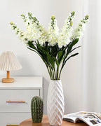Violet Faux Flower in White - 31"
