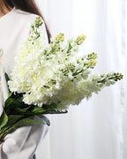 Violet Faux Flower in White - 31"