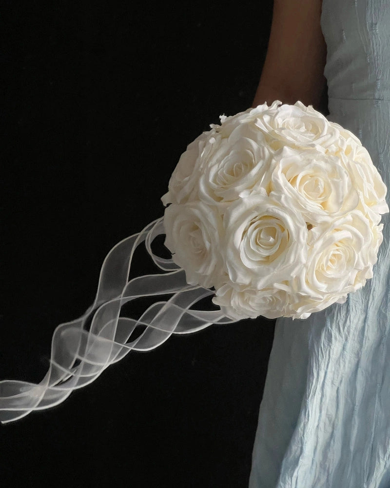 White Rose Bridal Bouquet
