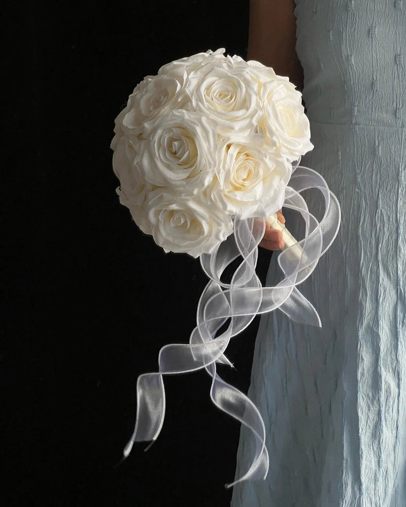 White Rose Bridal Bouquet