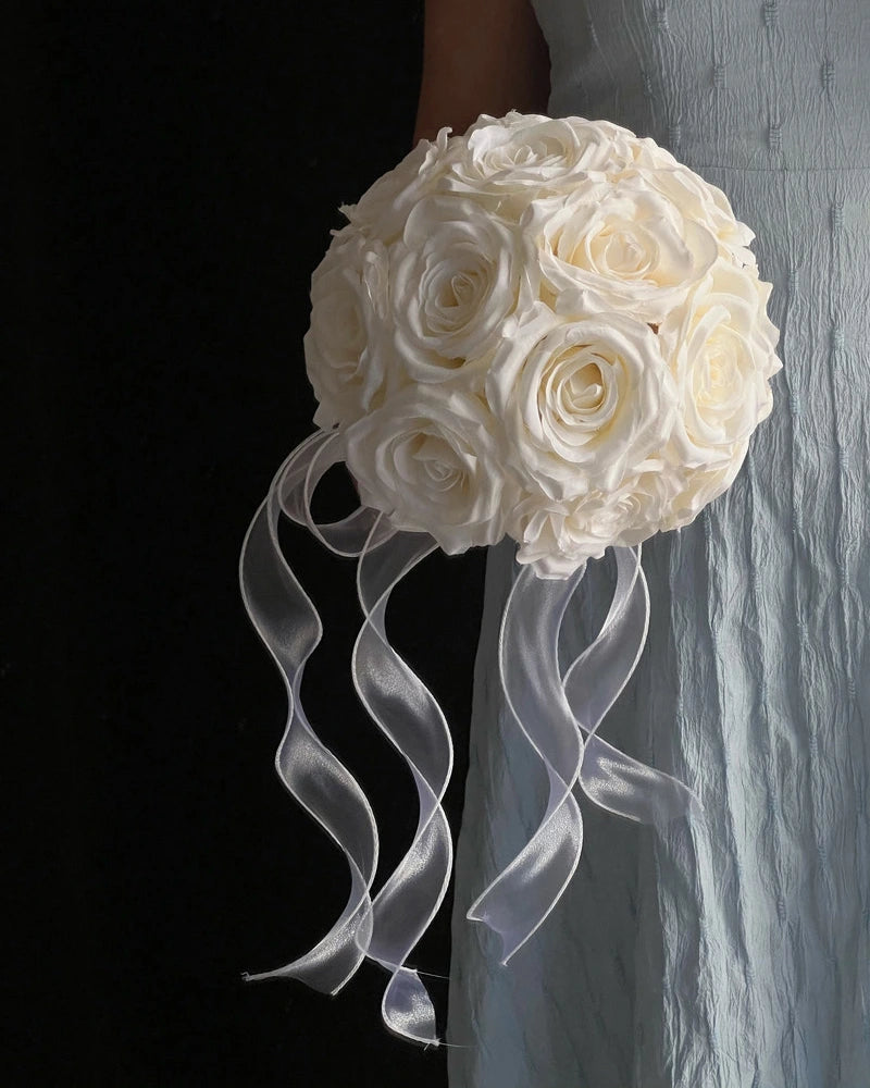 White Rose Bridal Bouquet