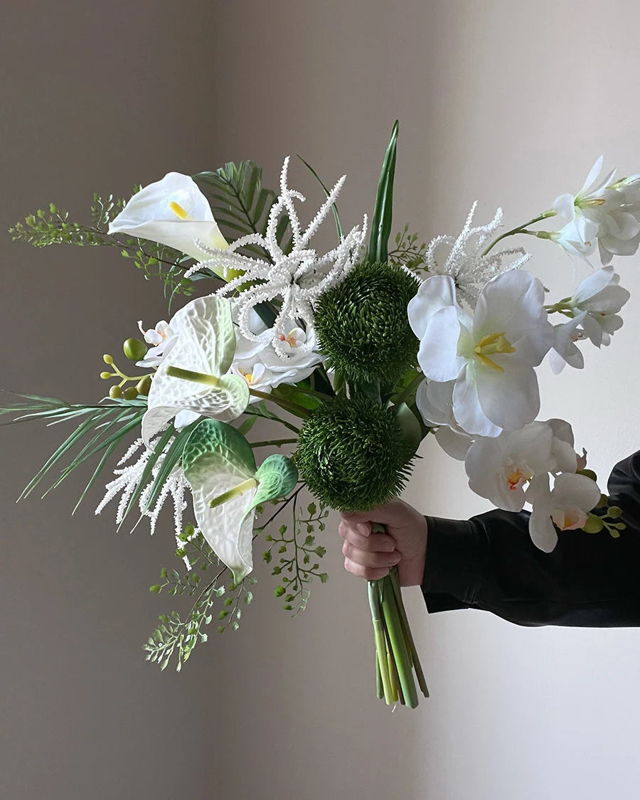 White & Green Floral Set Arrangement