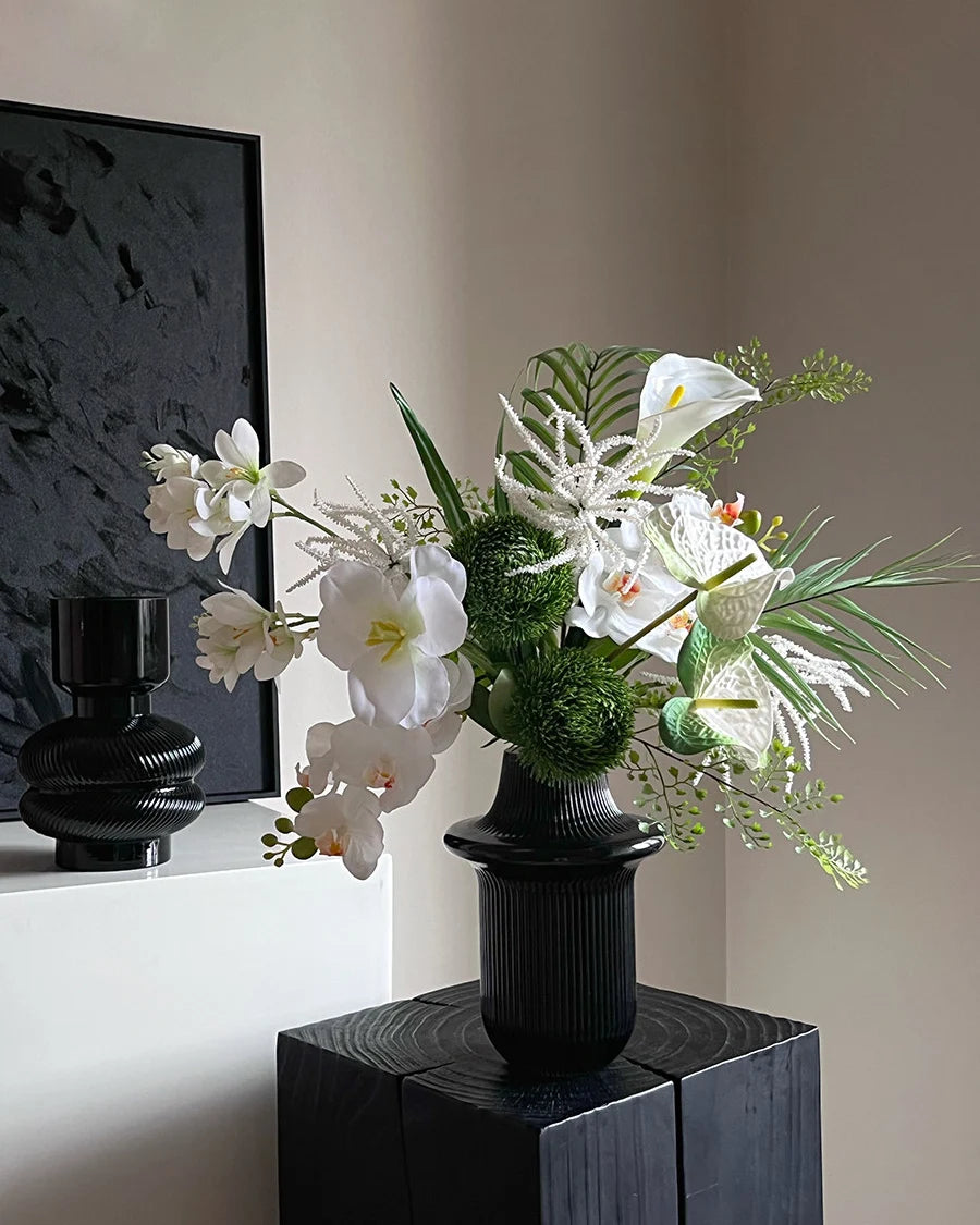 White & Green Floral Set Arrangement