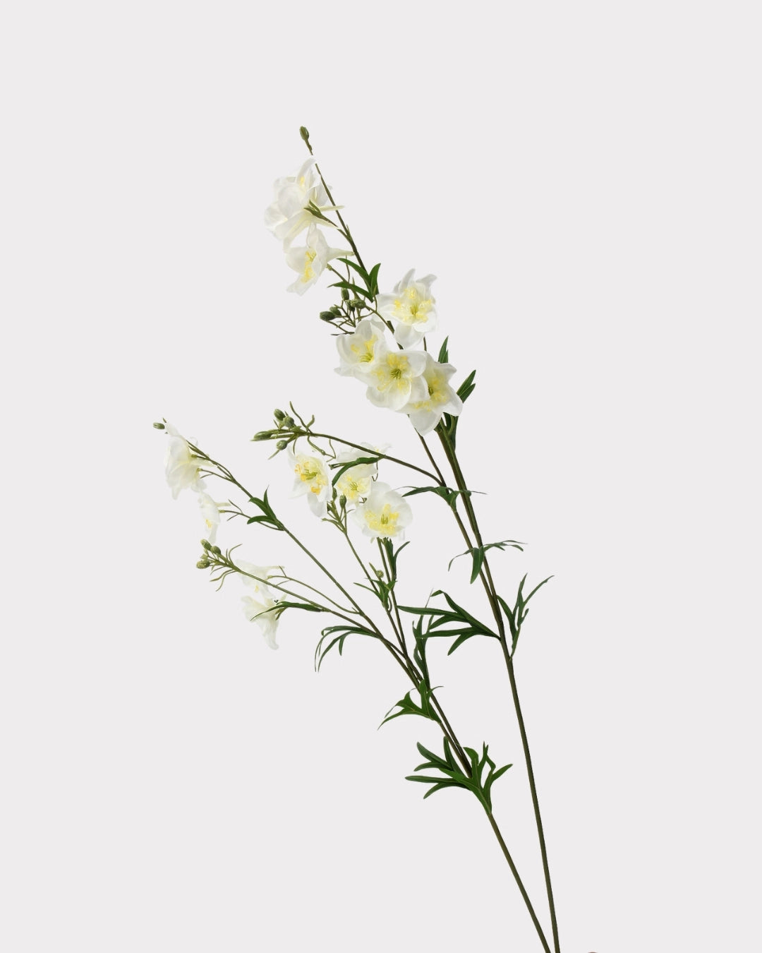 Wild Delphinium Faux Flower in White - 29.5"