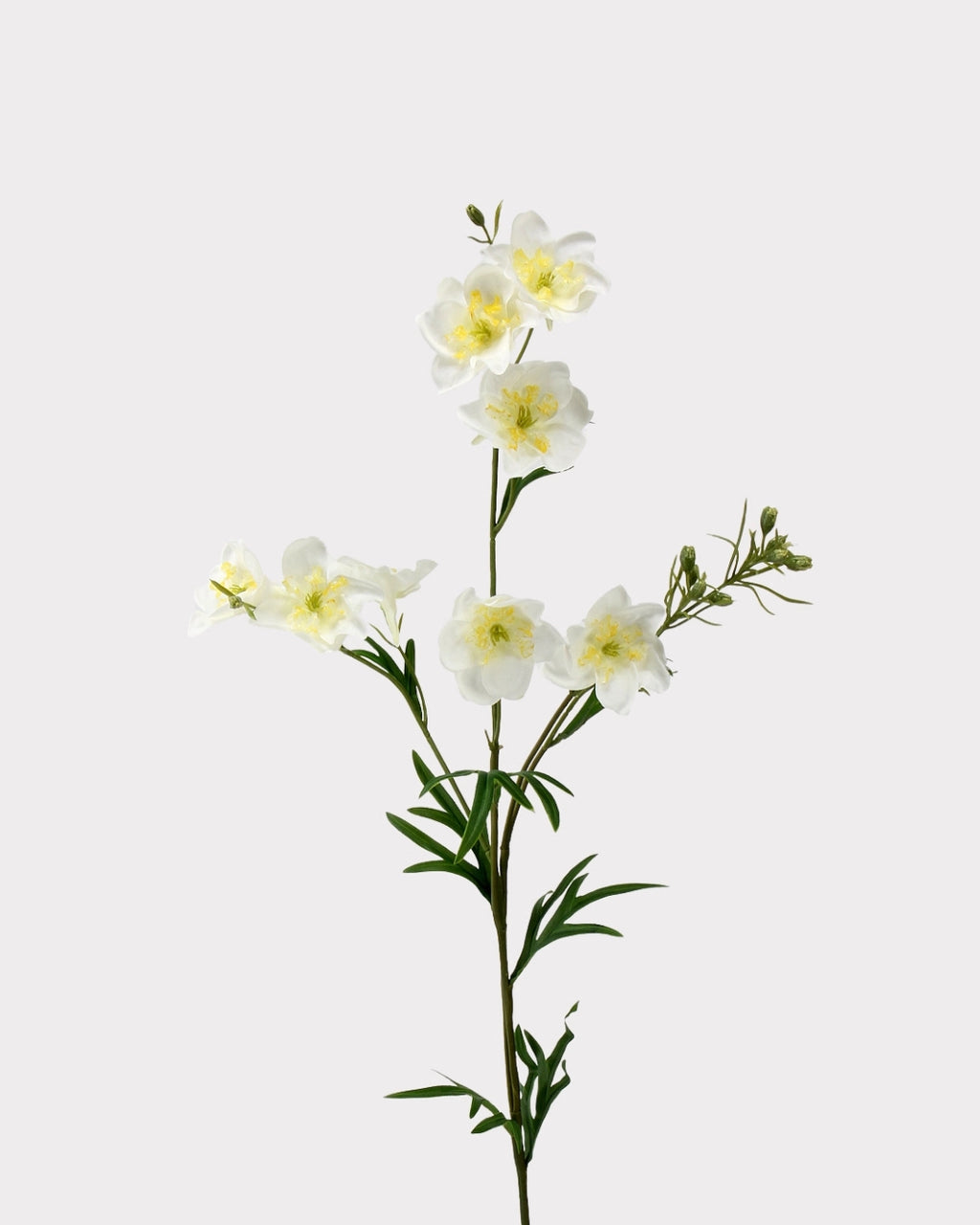 Wild Delphinium Faux Flower in White - 29.5"