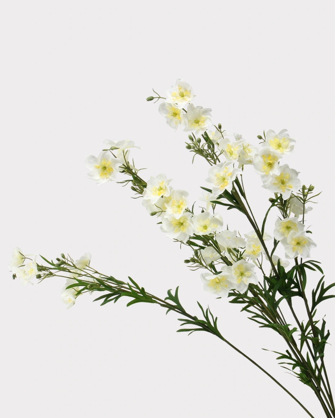 Wild Delphinium Faux Flower in White - 29.5"